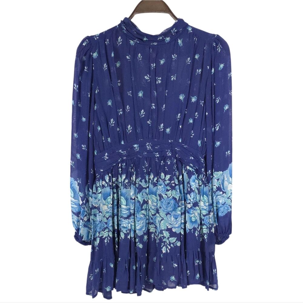 Anthropologie Let Me Be Mock Neck Mini Dress Floral Boho - Picture 4 of 14